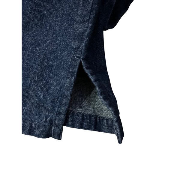 Vintage 90s Premier International Denim Blouse Womens M Removable Collar Pumpkin - Picture 6 of 16